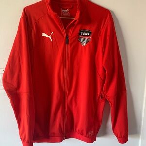 Puma TSS Soccer Club Red Full Zip Jacket Football Coat Women’s Small S